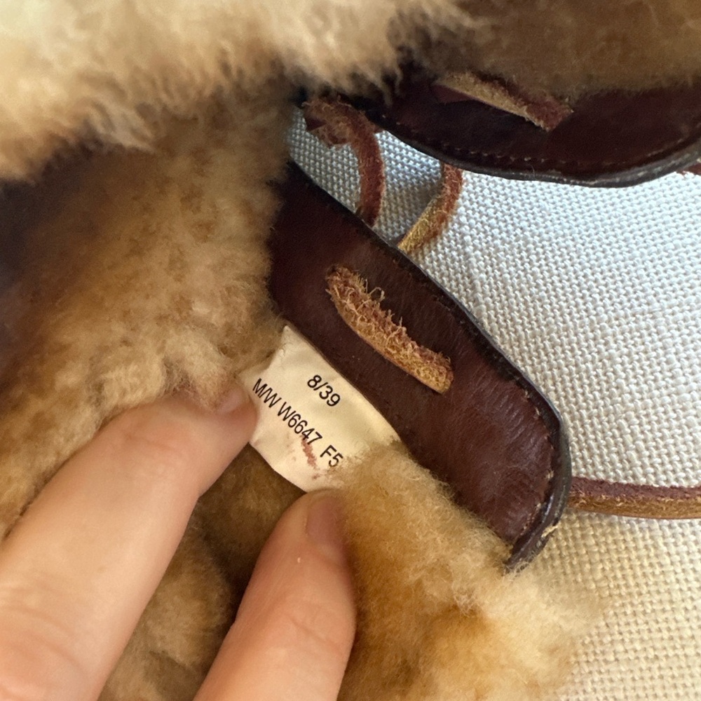 Børn Handcrafted Shearling-Lined Leather Boots — Women’s Size 8 - Picture 9 of 11